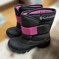 Columbia キッズ冬用ブーツ 黒/ピンク　19