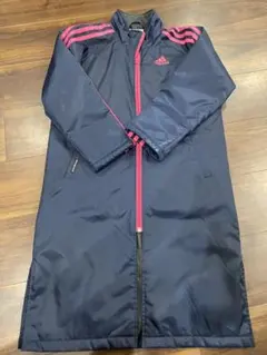 adidas 中綿コート ネイビー/ピンク
