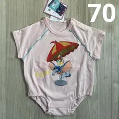 【スティッチ×ダンボ】70 新品　バースデイ　NANA ロンパース　半袖