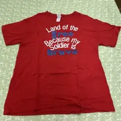 GILDAN プリントTシャツ レッド Lサイズ