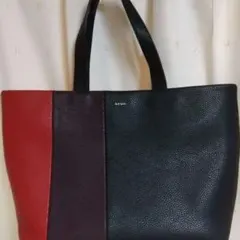 Paul Smith レザートートバッグ 　マルチカラー シボ加工