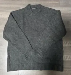 ダークグレー クルーネックニット　united arrows/GRL