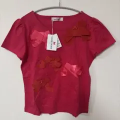 GALLERY VISCONTI リボン装飾 Tシャツ ピンクのサムネイル