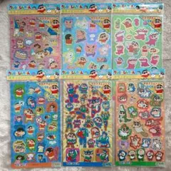 クレヨンしんちゃん キラッとシール ホログラムシール 全6種 6枚セット