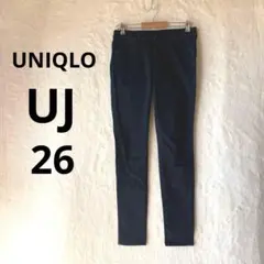 美品 UNIQLO 26 ダークネイビー スキニーパンツ レギンスパンツ