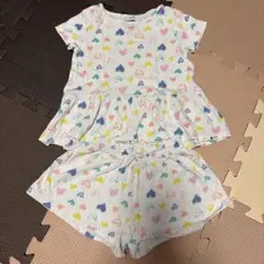 ★最終値下げ★かわいいセットアップ★GAP ハート柄 ペプラム トップスパンツのサムネイル