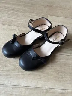 アリサナ フォーマル シューズ 22.0 黒 靴 発表会 ストラップ