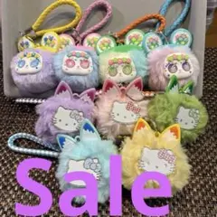 ハローキティ＆くま もふもふマスコットキーホルダー9個セット