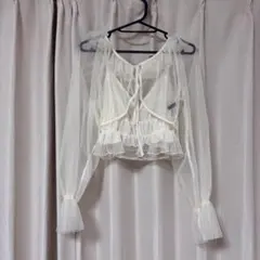 Heather シアートップス　アイボリーのサムネイル