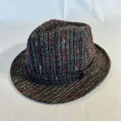 ☆新品未使用☆ CASTANO MIX フェドーラハット ストライプ