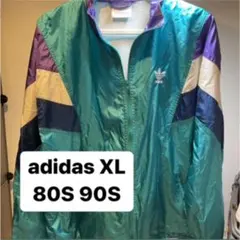 adidas アディダス マルチカラー ナイロンジャケット 古着/メンズXL