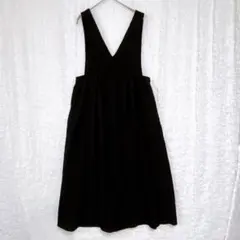 4432 maco écru（マコ エクリュ）ジャンパースカート　ロング　黒　L