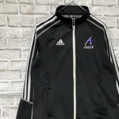 アディダス ジャージ　トラックジャケット　ブラックS ロゴ刺繍822