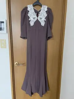 【SNIDEL】 エンブロイダリーカラーマーメイドワンピース