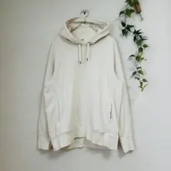 【XL】ユニクロ スウェットプルパーカ オフホワイト 白 厚手 定番 ゆるだぼ