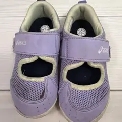 asics スニーカー 15.5 パープル 紫