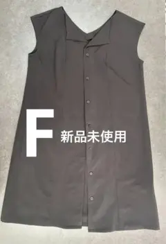 SPIRALGIRL ブラック ノースリーブシャツワンピース Fサイズ