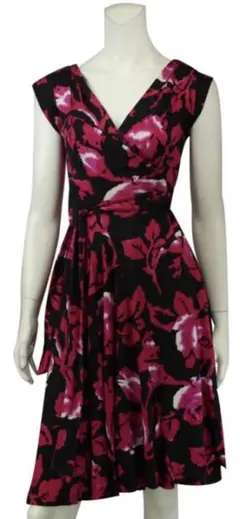 ダイアンフォンファステンバーグ 薔薇 ラップドレス