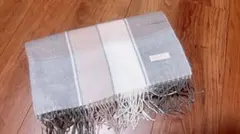 アンミール　An MILLEチェック柄 マフラー フリンジ付き