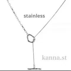 ステンレス　ネックレス　ロングネックレス　マンテルネックレス　アレルギー対応