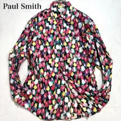 美品✨ポールスミス ドレスシャツ 長袖 チューリップ 花柄 総柄 M