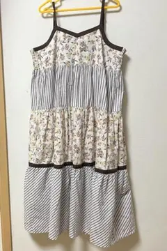 組曲　150cm キャミワンピース　パッチワーク　ロゴ刺繍入り
