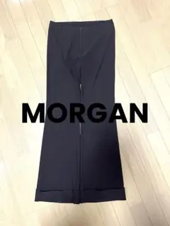 MORGAN ワイドレッグパンツ　深紫のサムネイル