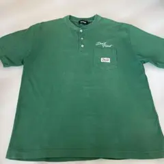 XLARGE エクストララージ グリーン ヘンリーネック Tシャツ S
