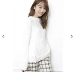 Apuweiser-riche サイドプリーツレイヤードニット