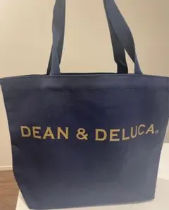 新品★DEAN&DELUCA ディーンアンドデルーカトートバッグネイビーLサイズ