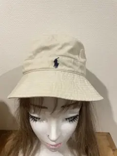 Ralph Lauren⭐︎ラルフローレン⭐︎キッズ⭐︎帽子⭐︎ハット⭐︎50㎝⭐︎生成り