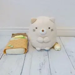 すみっコぐらしねこセットベッドぬいぐるみキーホルダー