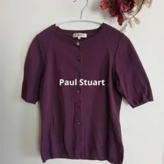 Paul Stuart ポールスチュアートクルーネックカーディガンボルドー6のサムネイル