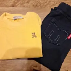 MIKI HOUSE クマ刺繍 長袖Tシャツとパンツセット