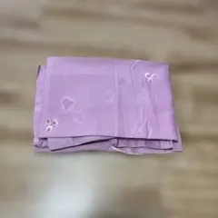 薄紫色 花模様刺繍 小紋着物