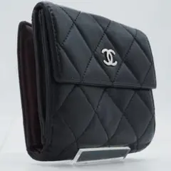 CHANEL マトラッセ Wホック 2つ折り財布 コンパクト SV金具のサムネイル