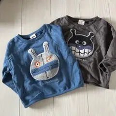90サイズ　バイキンマン　だだんだん　トレーナー　２枚まとめ売り　ブルー　グレー