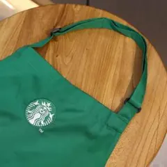 韓国限定　スターバックススタバエプロン　刺繍　緑のサムネイル