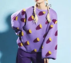 プニュズ　フード総柄ニット　イモ　サイズ3