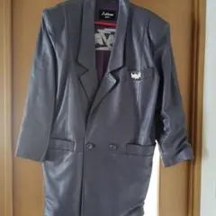 Sutton パープルレザージャケット E.YAZAWA刺繍