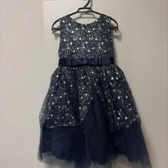 星柄ネイビーブルードレス　120〜130