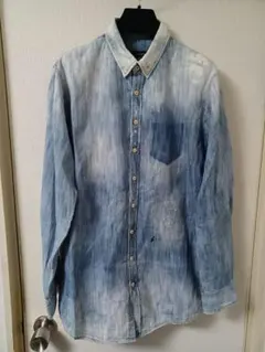 Dsquared2　ディースクエアード　ダメージ加工　デニムシャツ　50
