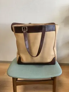 Ralph Lauren レザー×キャンバストートバッグ