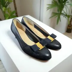美品‼︎ ◆FERRAGAMO◆ パンプス/VARAリボン/6C/フェラガモ