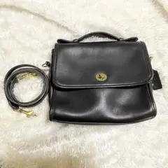 オールドコーチ COACH 2way ショルダーバッグ ハンドバッグ ブラック