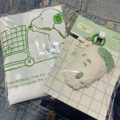 スヌーピー SNOOPY レジ袋風　エコバッグ　チャーム　ファミマ限定2個セット