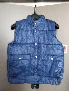 ネイビー シンプル ダウンベスト