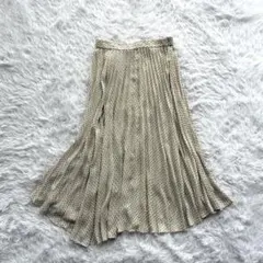 プリーツスカート ロングスカート アシンメトリー 変形 Lサイズ ゆったり 白