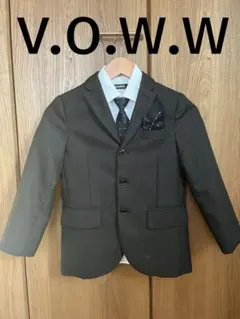【美品】VOWW130 スーツ　男の子 入学式 ピアノ発表会 冠婚葬祭フォーマル