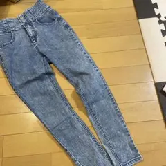 140 ピンクラテ　デニム　ハイウエスト